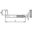 TOOLCRAFT 159605 Schlitzschraubhaken 50mm Stahl galvanisch verzinkt 100St.