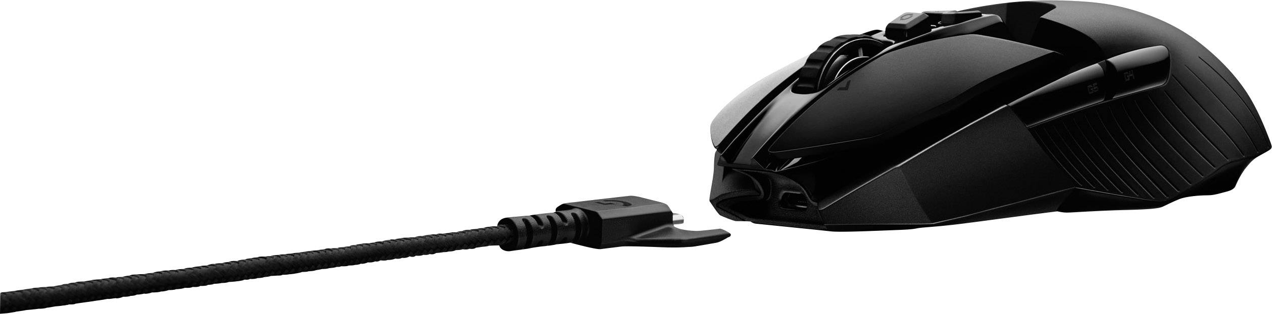 Logitech Gaming G903 Lightspeed Gaming-Maus Funk Optisch Schwarz 11 Tasten 16000 dpi Beleuchtet, Wiederaufladbar, Wireless Charging, Gewichts-Tunin