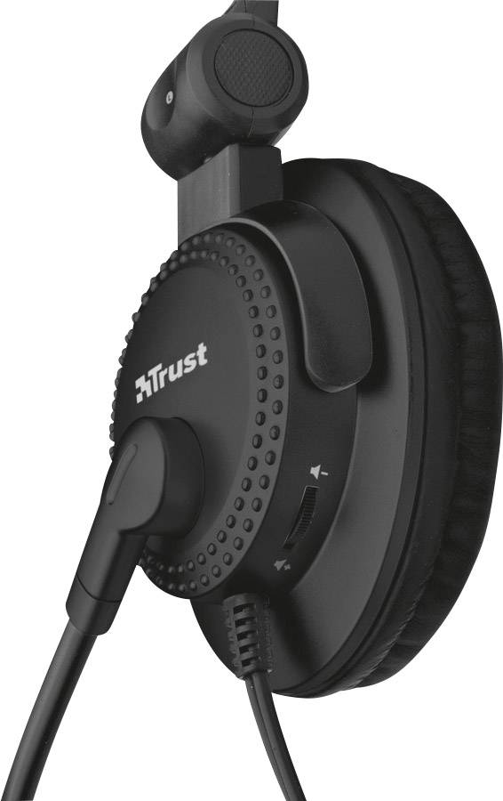 Trust Como Over Ear Headset kabelgebunden Schwarz Lautstärkeregelung, Faltbar Computer