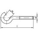 TOOLCRAFT 159619 Gebogene Schraubhaken 50 mm Stahl galvanisch verzinkt 100 St.