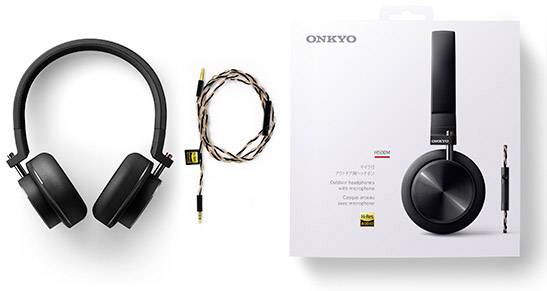 Onkyo H500M Over Ear Kopfhörer kabelgebunden Schwarz High-Resolution Audio Headset