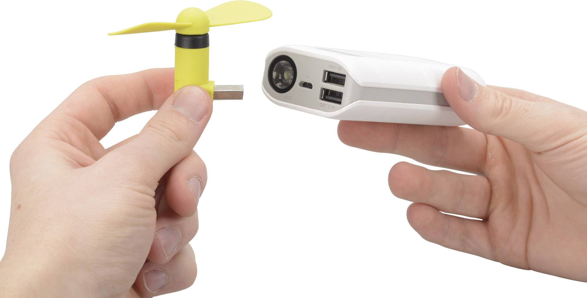 Herbert Richter 110 112 01 Mini Ventilator 43 mm x 88 mm x 20 mm mit USB-Anschluss