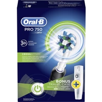Oral-B Pro 750 Cross Action Elektrische Zahnbürste Rotierend/Oszilierend/Pulsieren Schwarz, Weiß Oral-B Pro 750 Cross Action Elektrische Zahnbürste Rotierend/Oszilierend/Pulsieren Schwarz, Weiß
