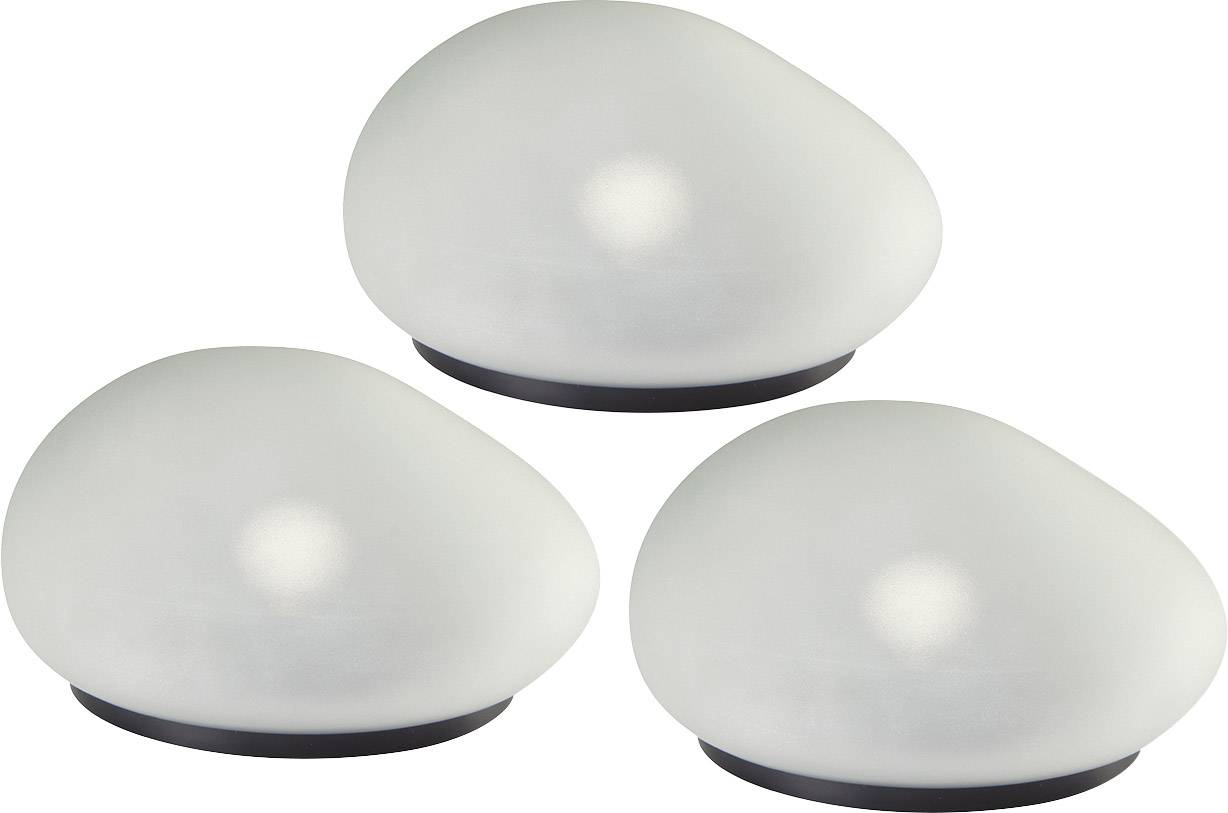 Polarlite Solar-Dekoleuchte Stein LED 0.16W Neutral-Weiß 3St.