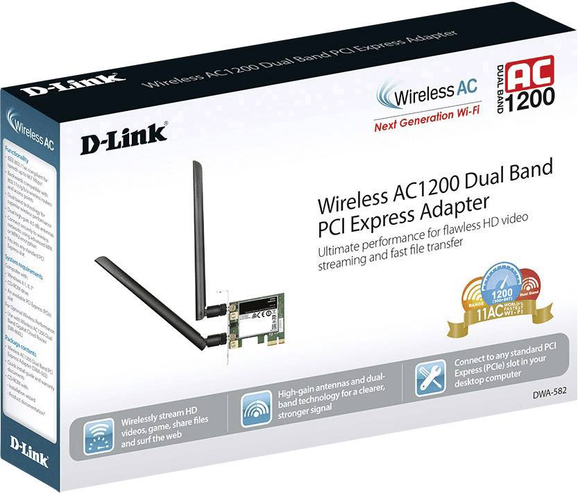 D-Link DWA-582 WLAN Adapter PCIe 1167 MBit/s