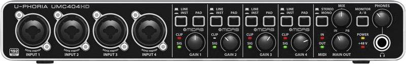 Audio Interface Behringer U-PHORIA UMC404HD Monitor-Controlling