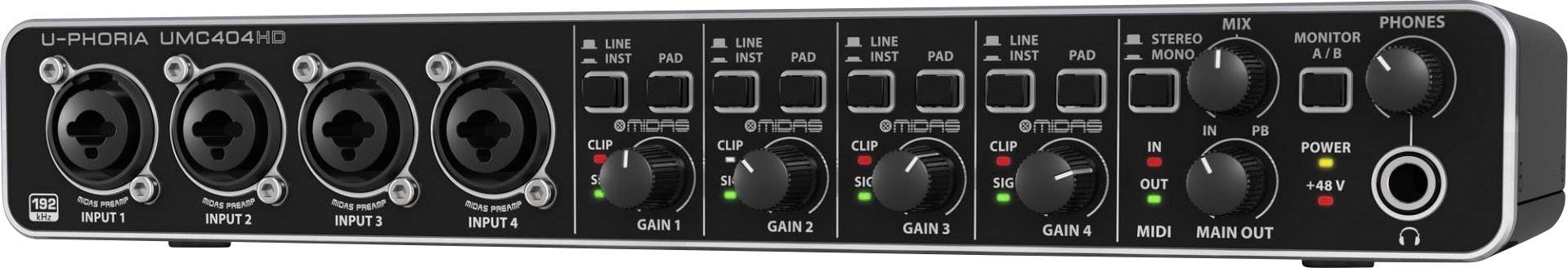 Audio Interface Behringer U-PHORIA UMC404HD Monitor-Controlling