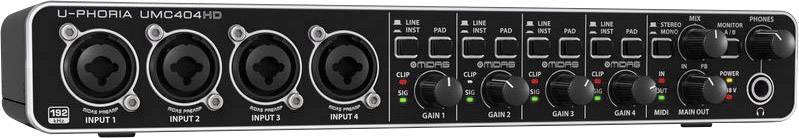 Audio Interface Behringer U-PHORIA UMC404HD Monitor-Controlling