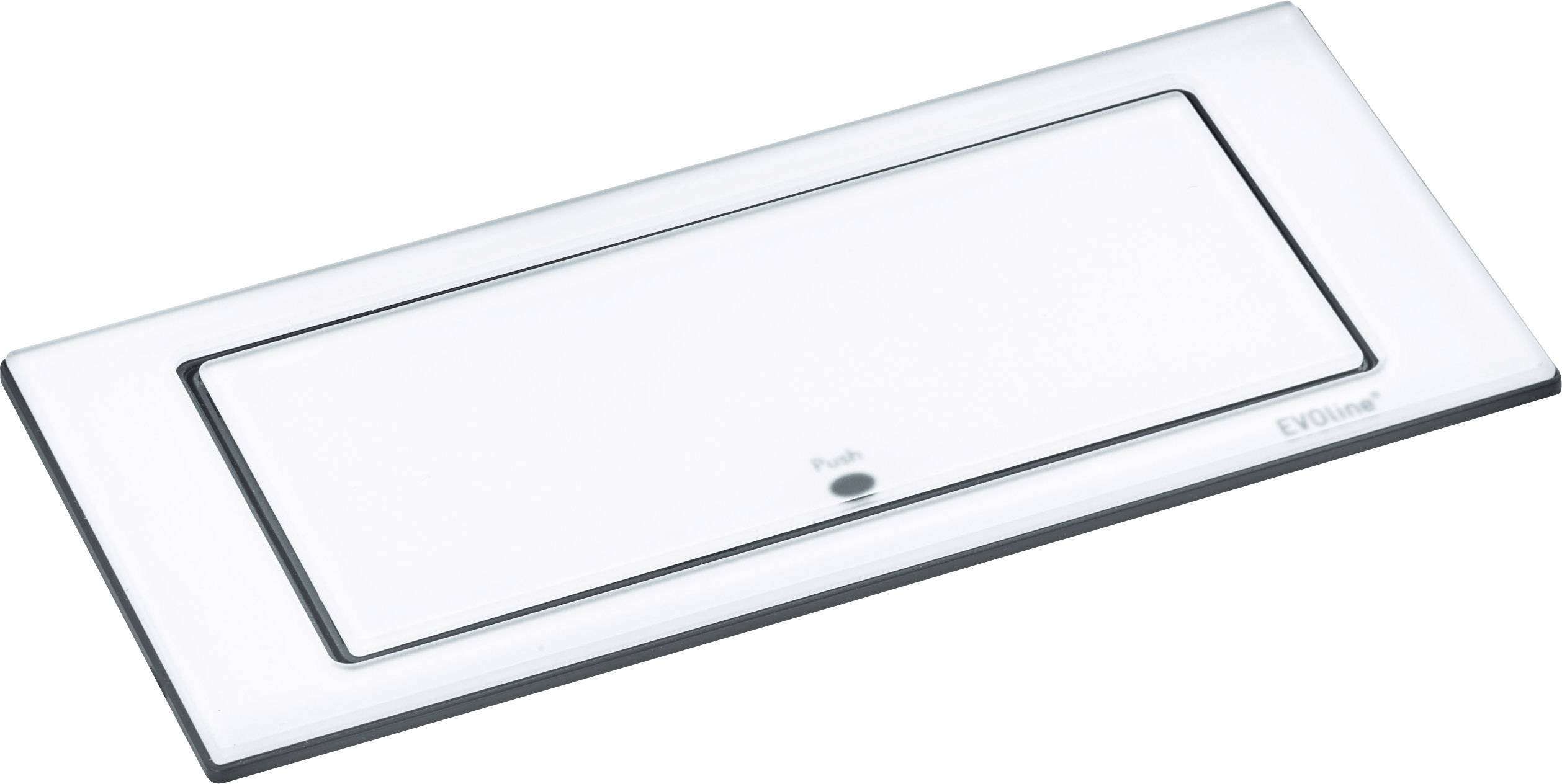 EVOline 1592.7100.1800 Einbau-Steckdosenleiste 2fach Glas matt Schutzkontakt 1St.