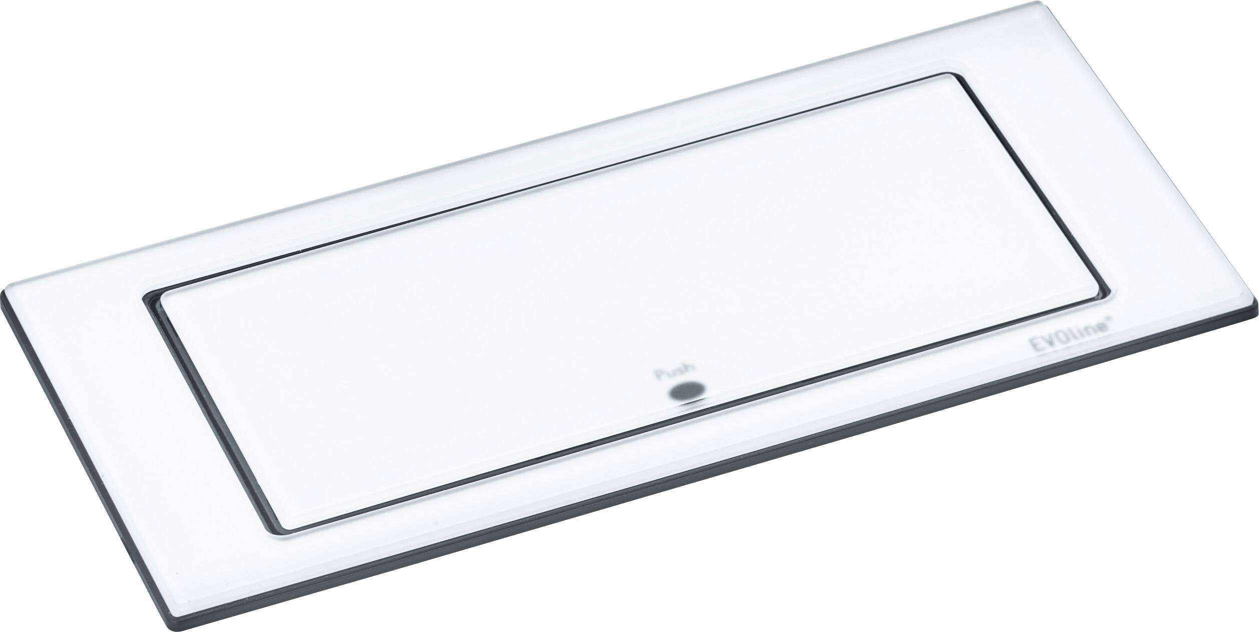 EVOline 1592.7100.2000 Einbau-Steckdosenleiste 2fach Weiß (matt), Glas Schutzkontakt 1St.