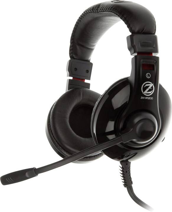 Zalman ZM-HPS200 Over Ear Headset kabelgebunden Stereo Silber, Schwarz Gaming