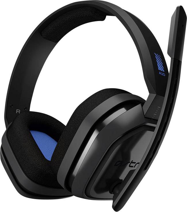 Astro A10 Gaming Over Ear Headset kabelgebunden Stereo Grau, Blau Lautstärkeregelung, Mikrofon-Stummschaltung