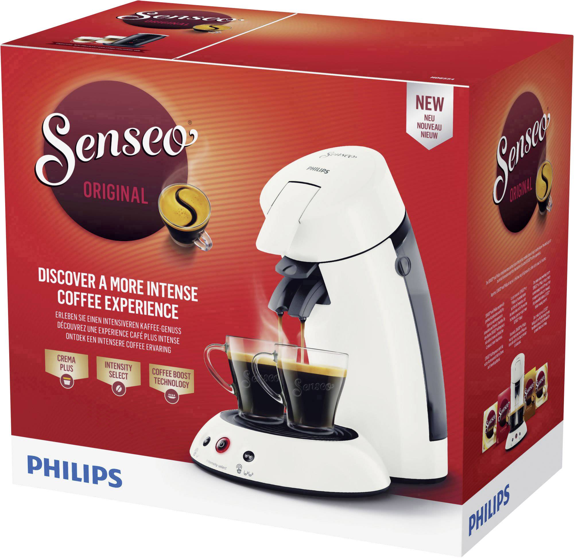 SENSEO® HD6554/10 Original HD6554/10 Kaffeepadmaschine Weiß