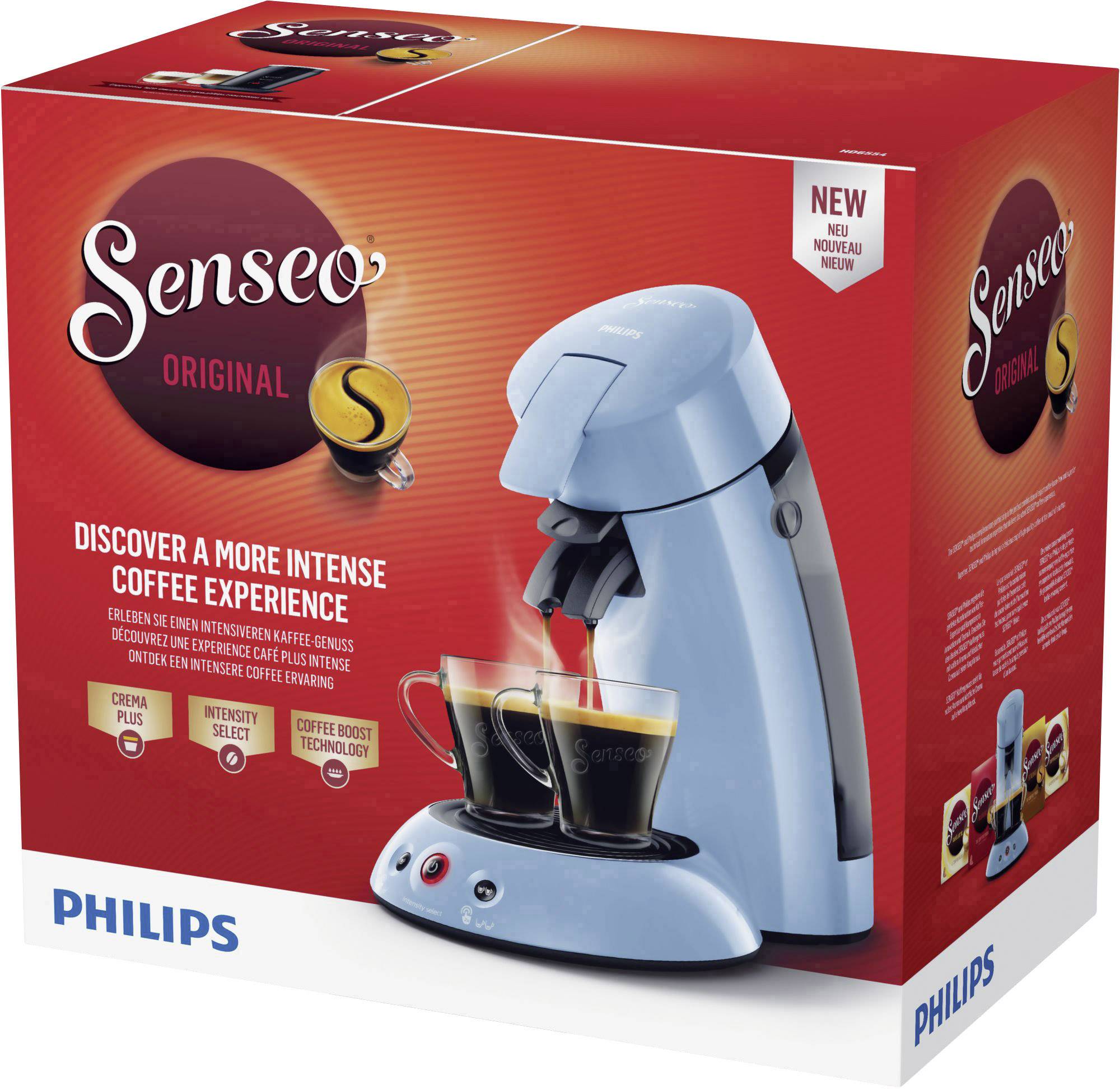 SENSEO® HD6554/70 Original HD6554/70 Kaffeepadmaschine Hellblau