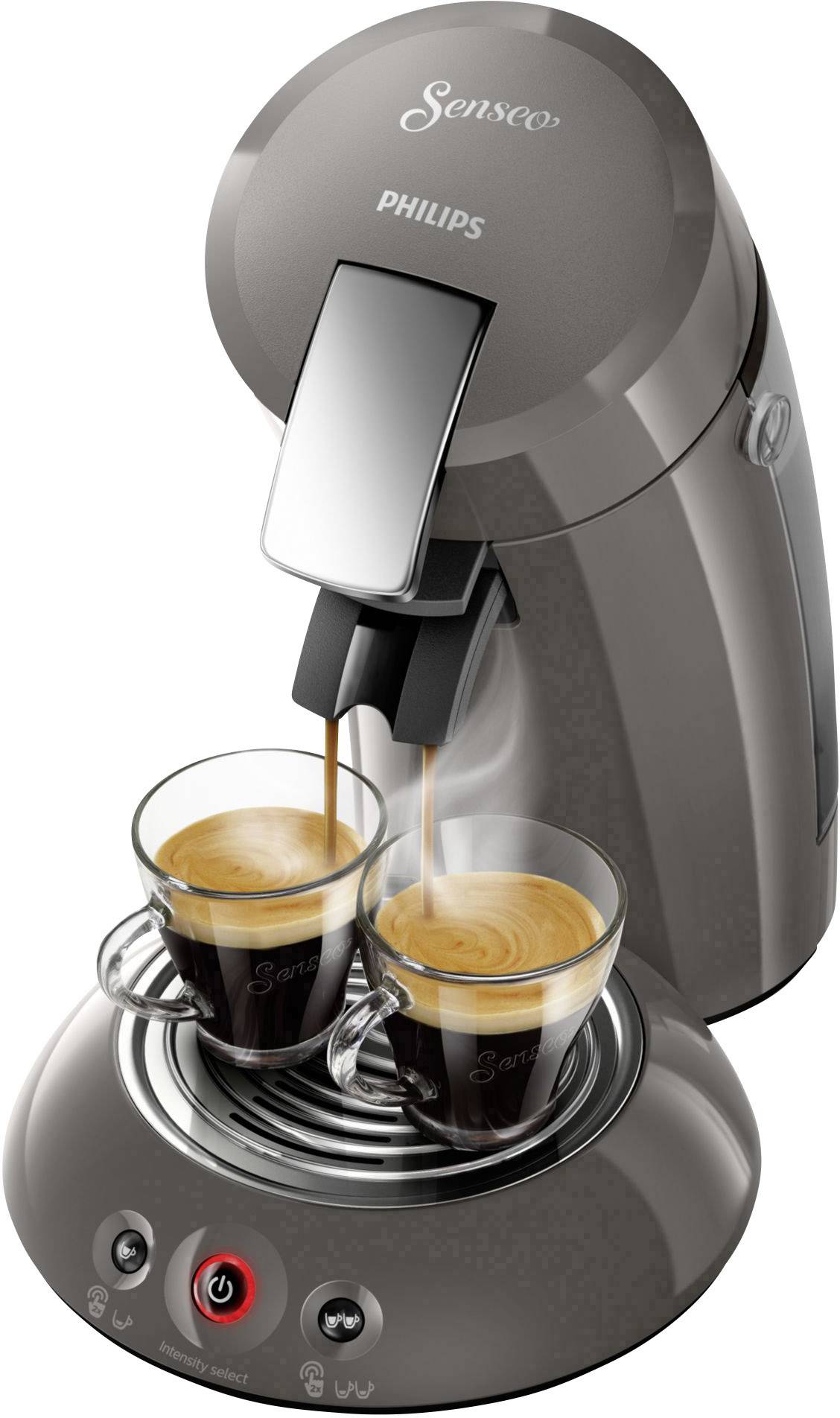 SENSEO® HD6556/00 Kaffeepadmaschine Hellgrau, Metall