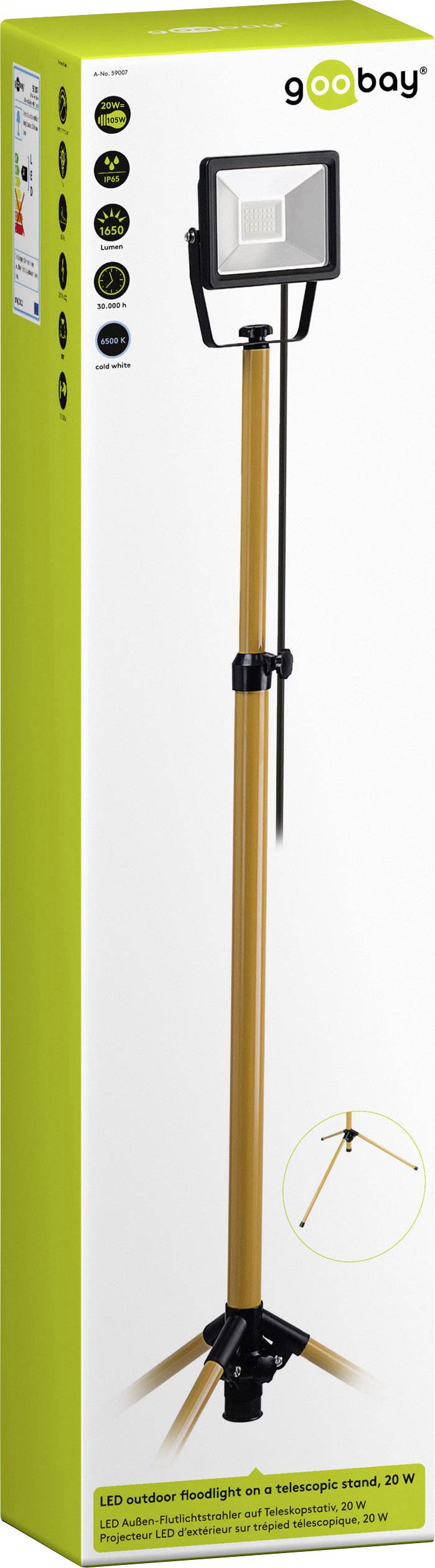 Goobay  59007 LED-Flutlichtstrahler  20 W Tageslichtweiß
