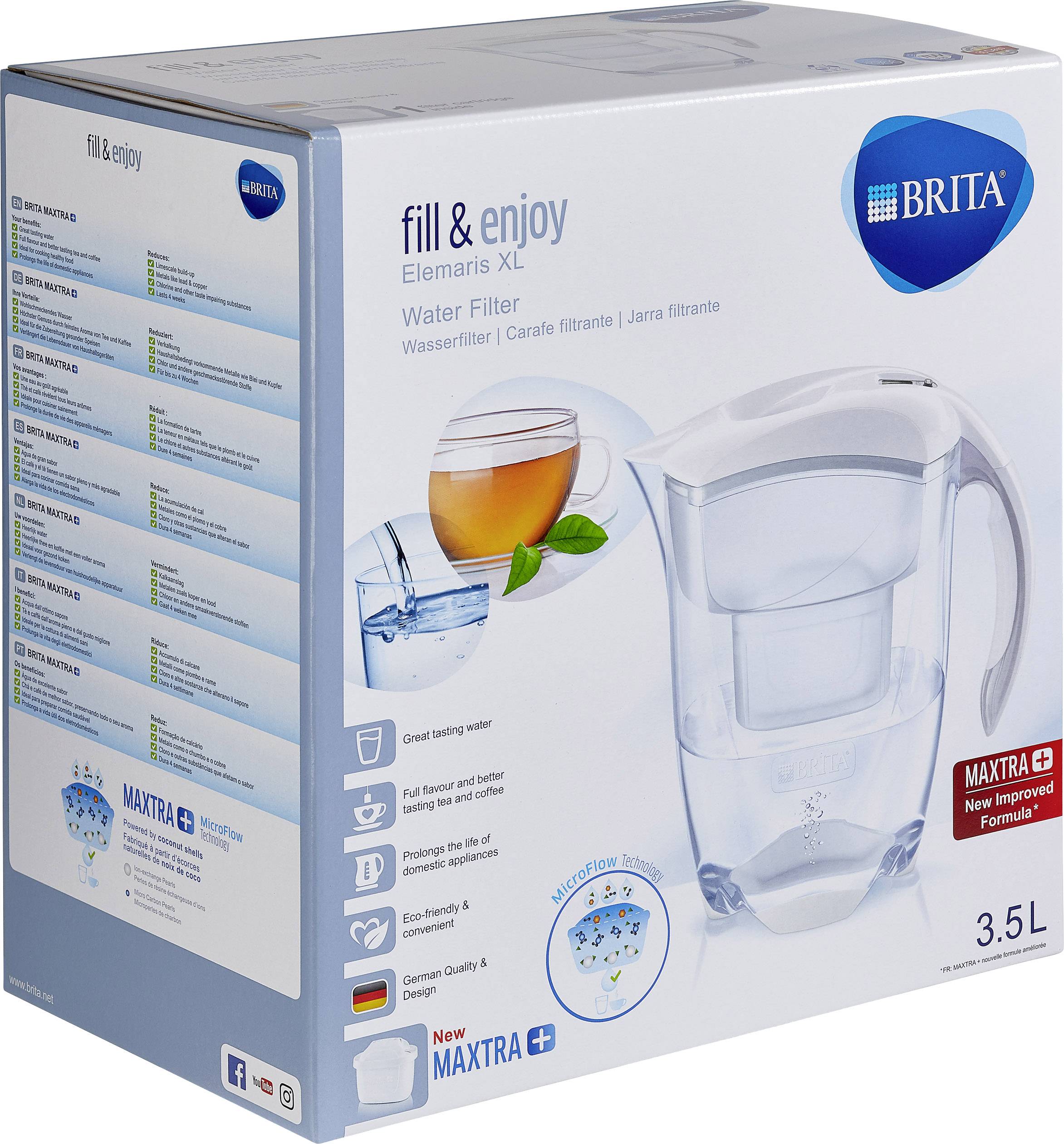 Brita Elemaris XL MAXTRA+ 076474 Wasserfilter 3.5l Weiß