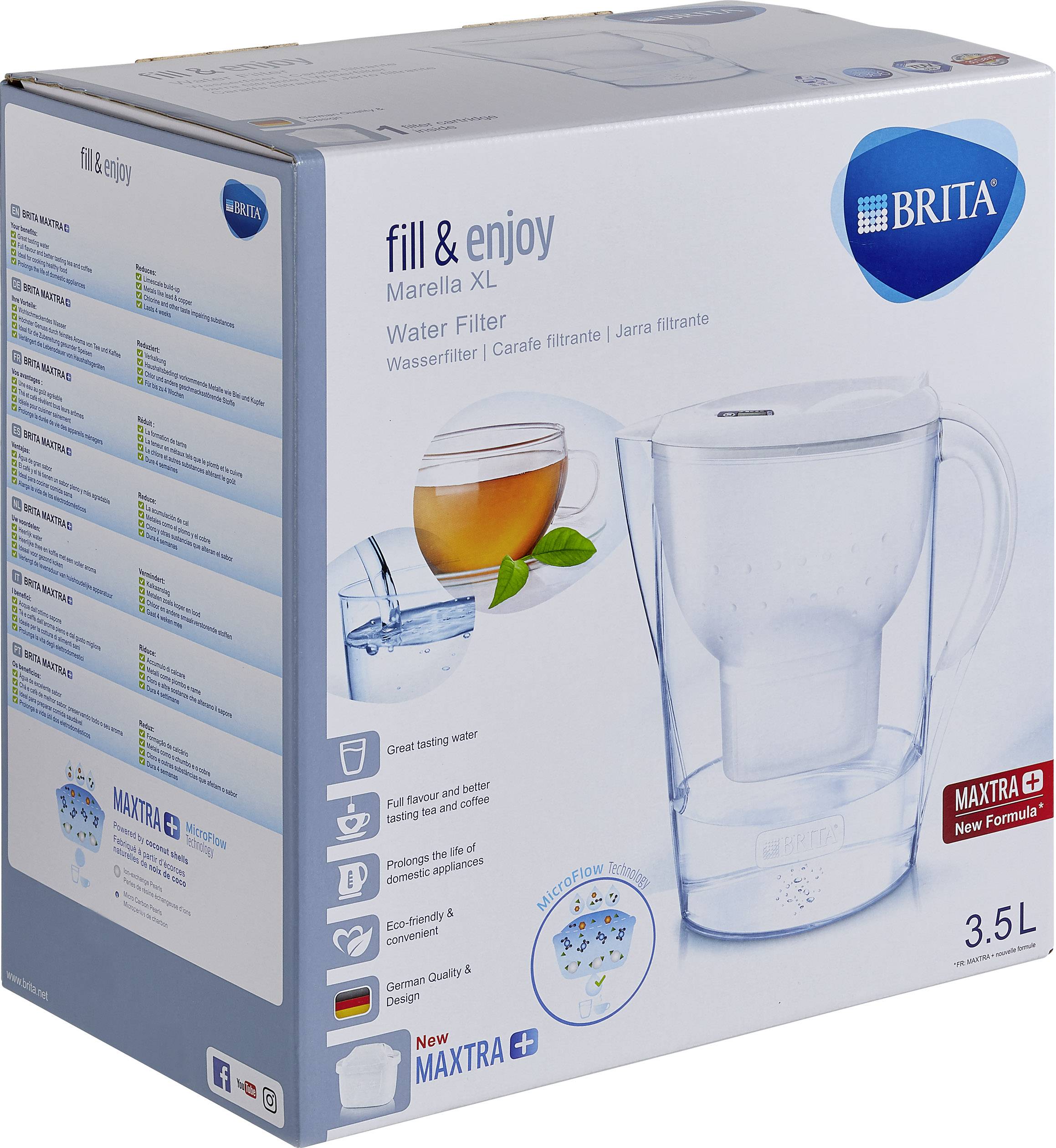 Brita Marella XL MAXTRA+ 076894 Wasserfilter 3.5 l Weiß
