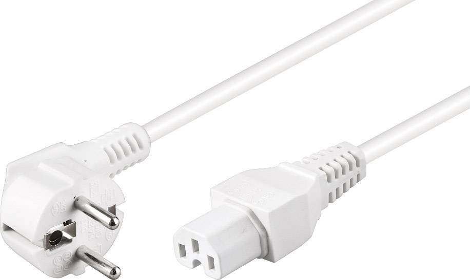 Goobay 30370 Warmgeräte Netzkabel Weiß 2.00 m