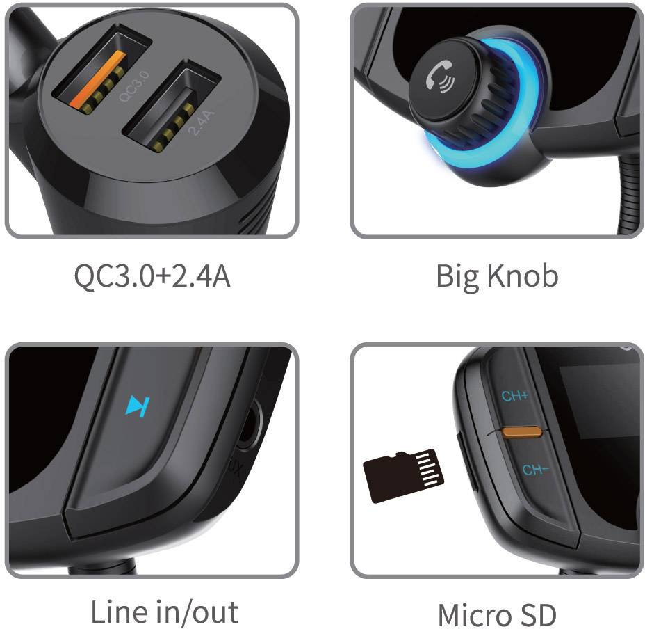Renkforce RF-FMD-01 FM Transmitter inkl. Freisprechfunktion