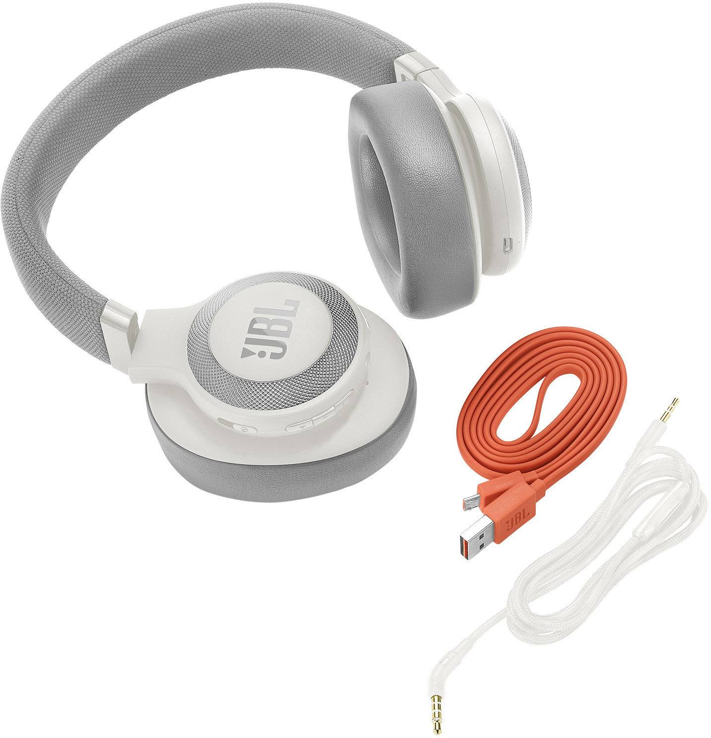 JBL E65 Bluetooth® HiFi Over Ear Kopfhörer Over Ear Noise Cancelling Weiß