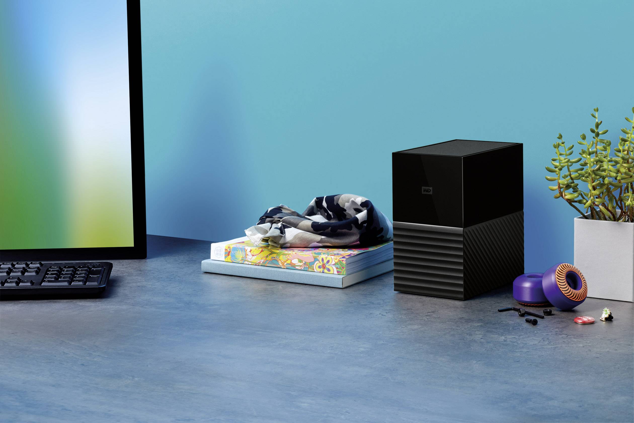 WD My Book Duo 24 TB Externe Festplatte 8.9 cm (3.5 Zoll) USB-C® (USB 3.2 Gen 2), USB-A (USB 3.2 Gen 1) Schwarz WDBFBE0240JBK-EESN