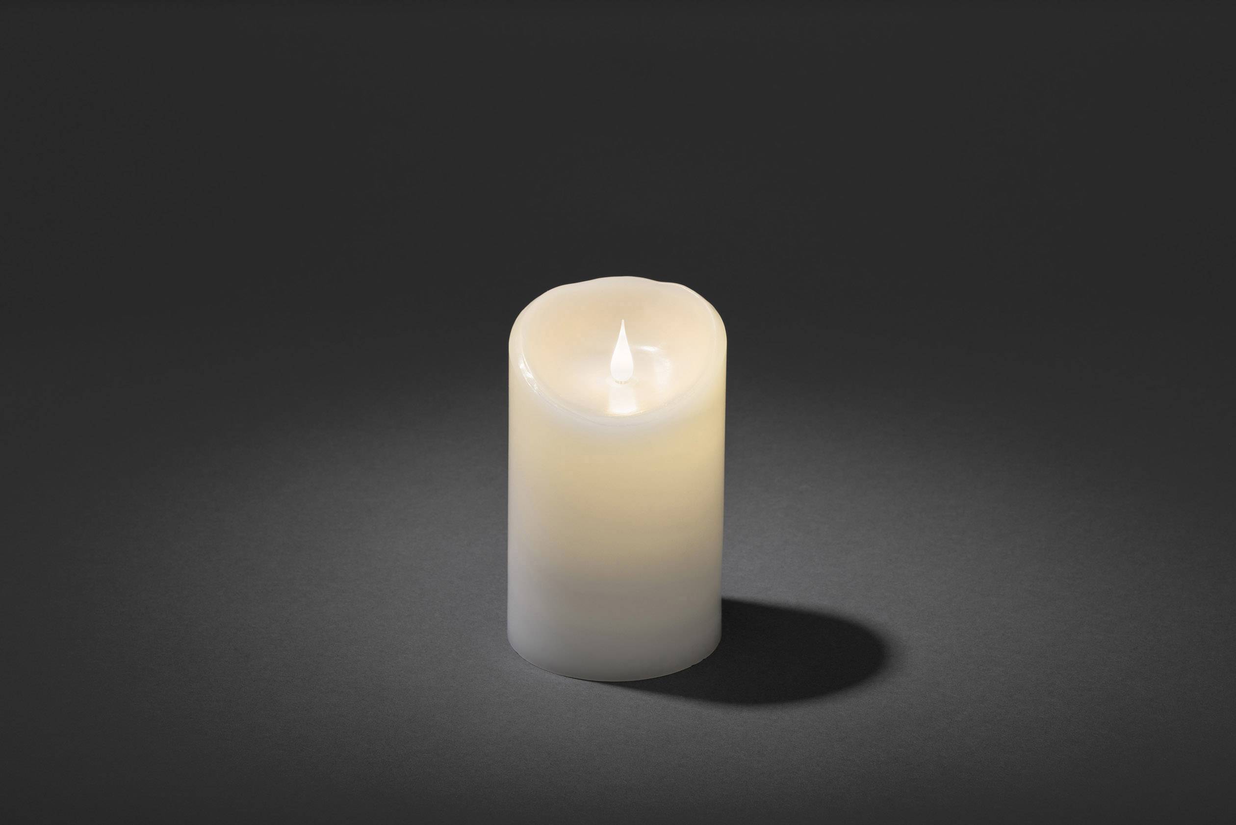 Konstsmide 1841-100 LED-Echtwachskerze Weiß Warmweiß (Ø x H) 100mm x 160mm