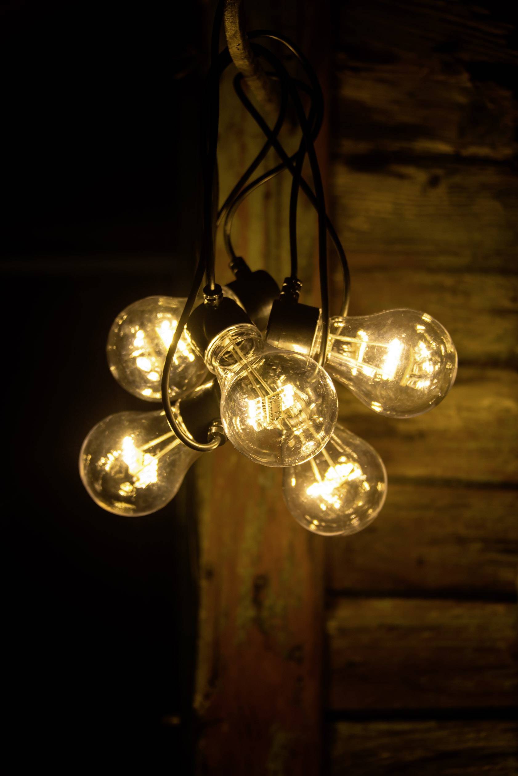 Party-Lichterkette Außen batteriebetrieben 5 + 40 Glühlampe, LED Klar, Bernstein