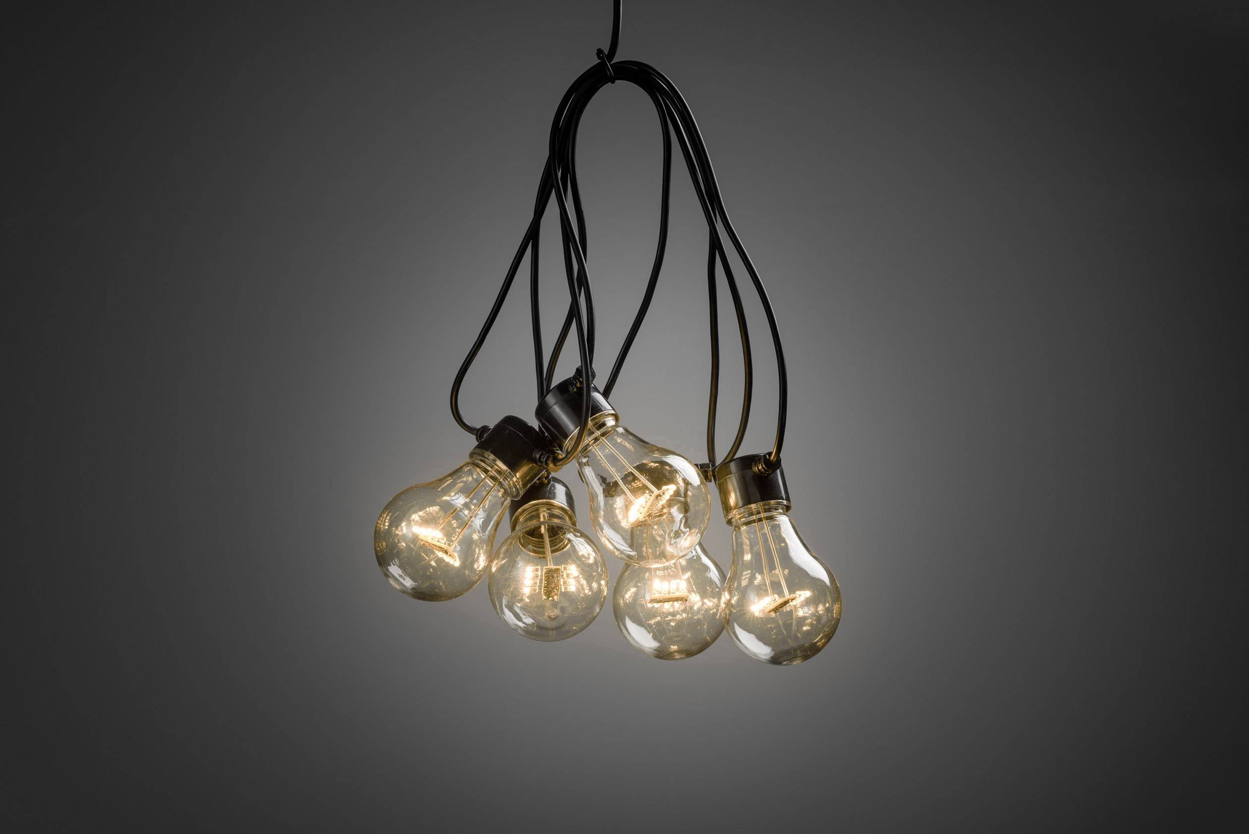 Konstsmide 2372-800 Party-Lichterkette Außen batteriebetrieben Anzahl Leuchtmittel 45 LED Bernstein Beleuchtete Länge: 2 m