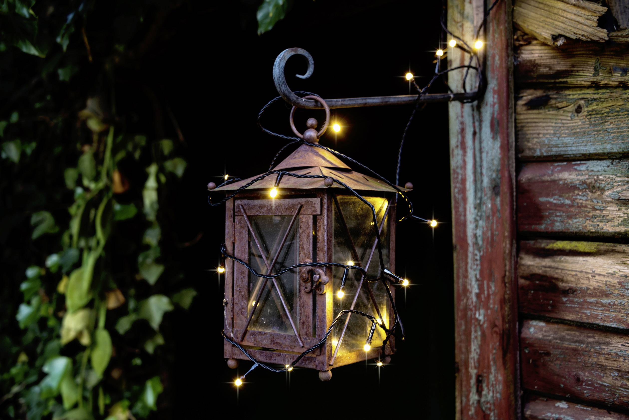 Konstsmide 3810-100 Micro-Lichterkette Außen EEK: G (A - G) netzbetrieben Anzahl Leuchtmittel 40 LED Warmweiß Beleuchtete Länge: 6.24 m