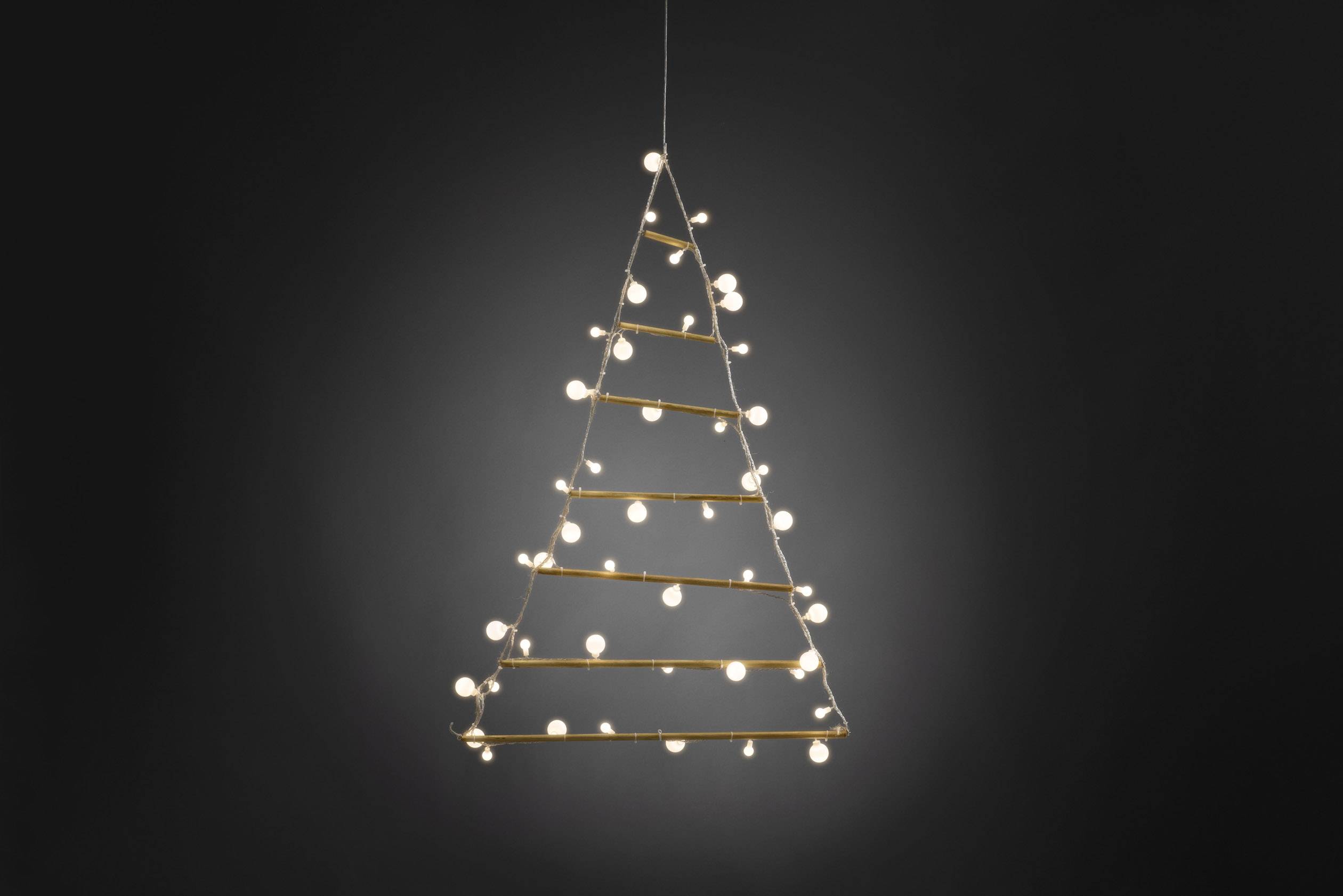 Konstsmide 2887-103 Holz-Figur Pyramide Warmweiß LED Holz