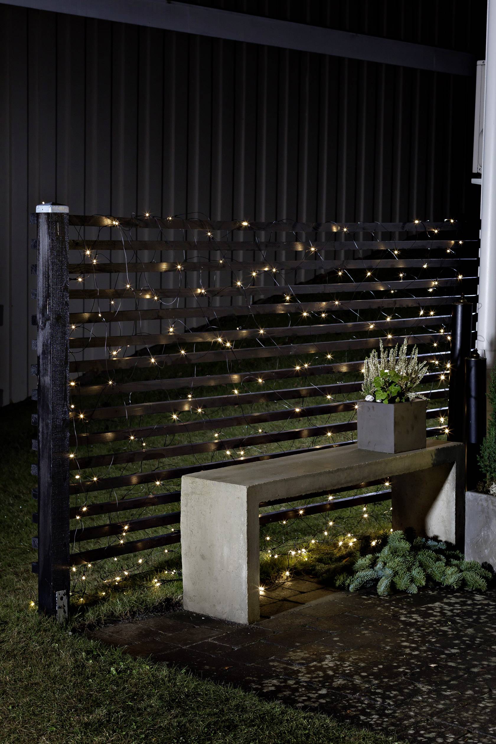 Konstsmide Lichternetz Außen Batteriebetrieben 80 LED Warmweiß Timer