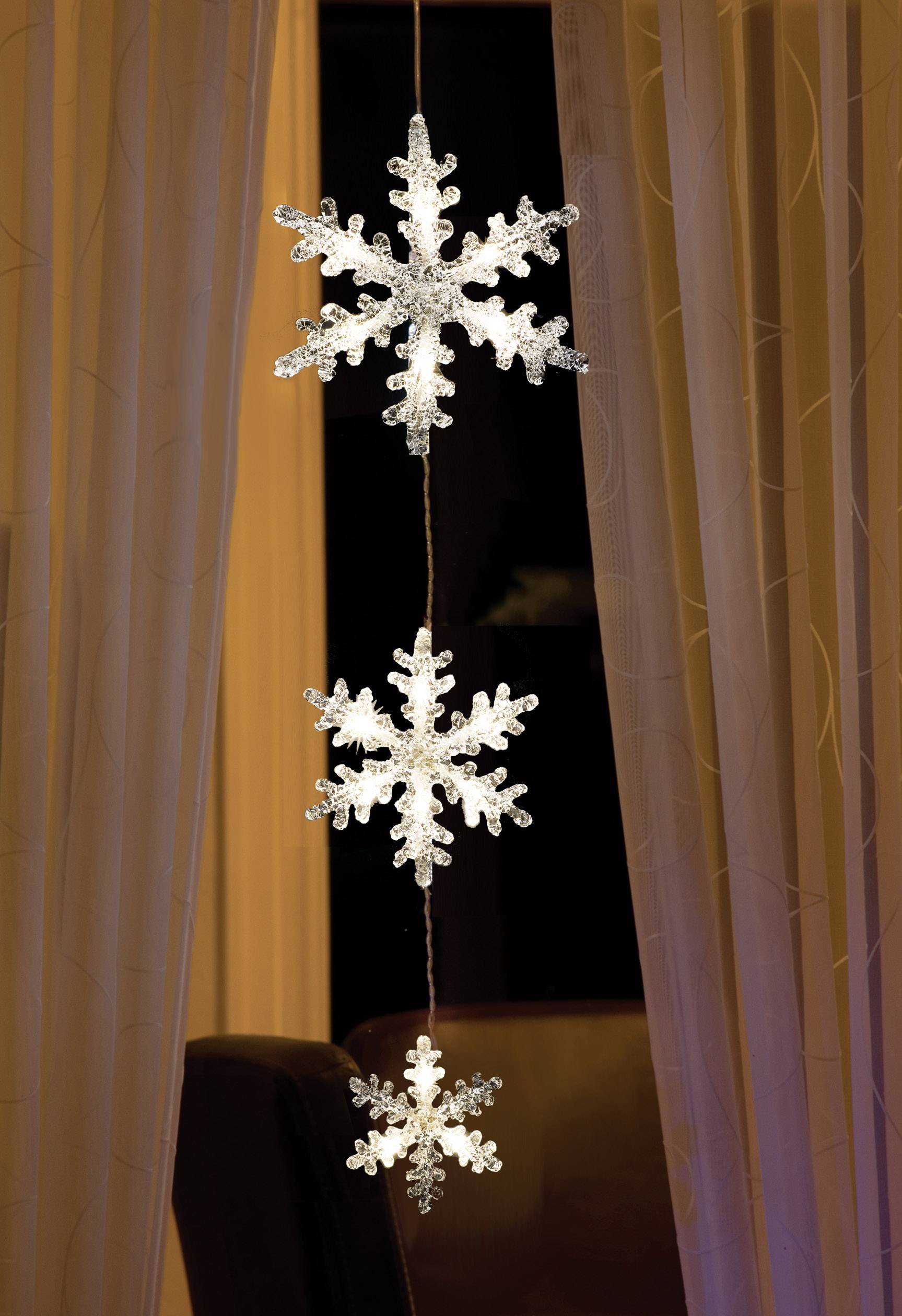 Konstsmide Lichtervorhang Innen 24 V 15 LED Warmweiß