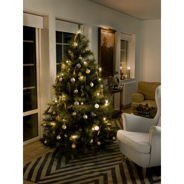 Konstsmide 1028-000 Weihnachtsbaum-Beleuchtung Innen netzbetrieben Anzahl Leuchtmittel 30 Glühlampe Klar Beleuchtete Länge: 7.25m