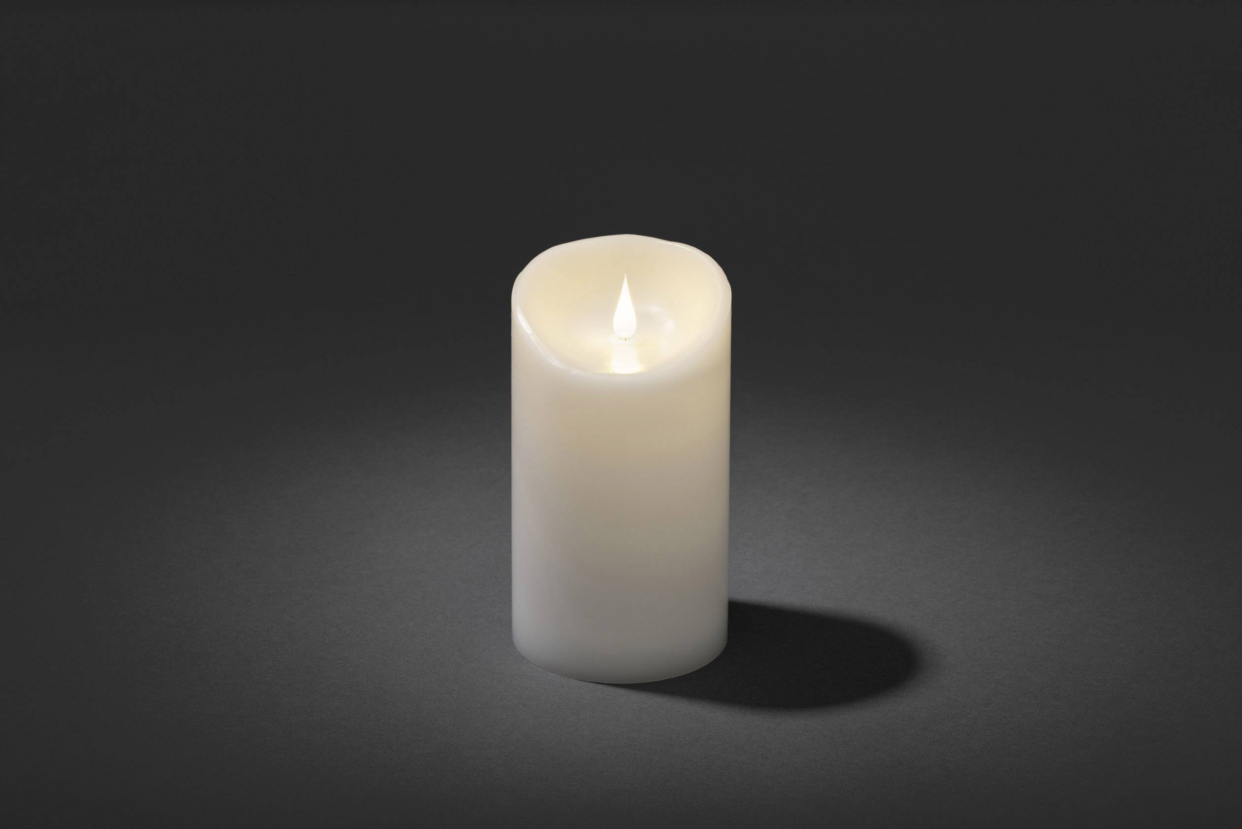 Konstsmide 1842-100 LED-Echtwachskerze Weiß Warmweiß (Ø x H) 100 mm x 180 mm
