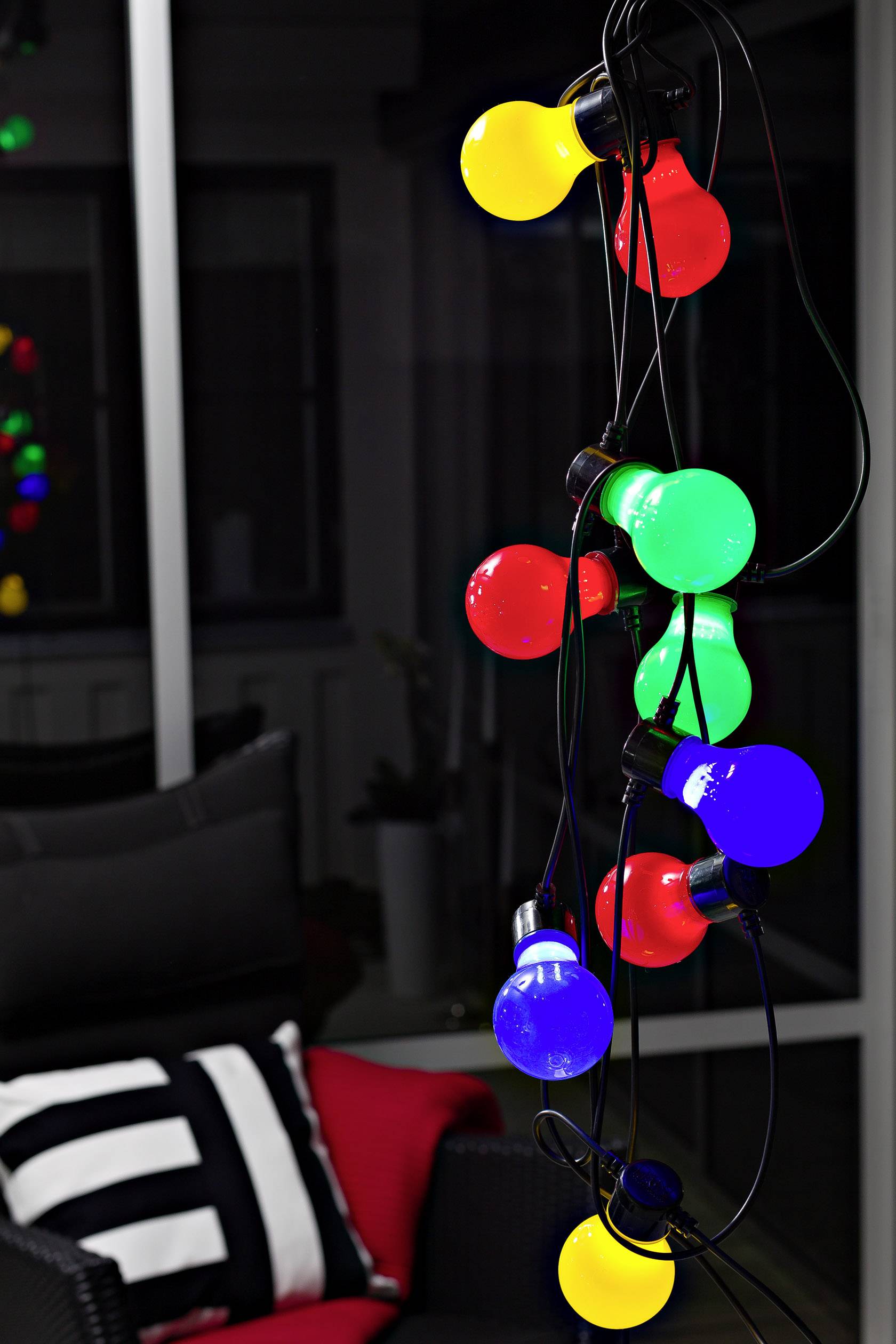 Konstsmide 2389-520 Party-Lichterkette Außen netzbetrieben Anzahl Leuchtmittel 180 Glühlampe, LED Warmweiß Beleuchtete Länge: 9.5 m