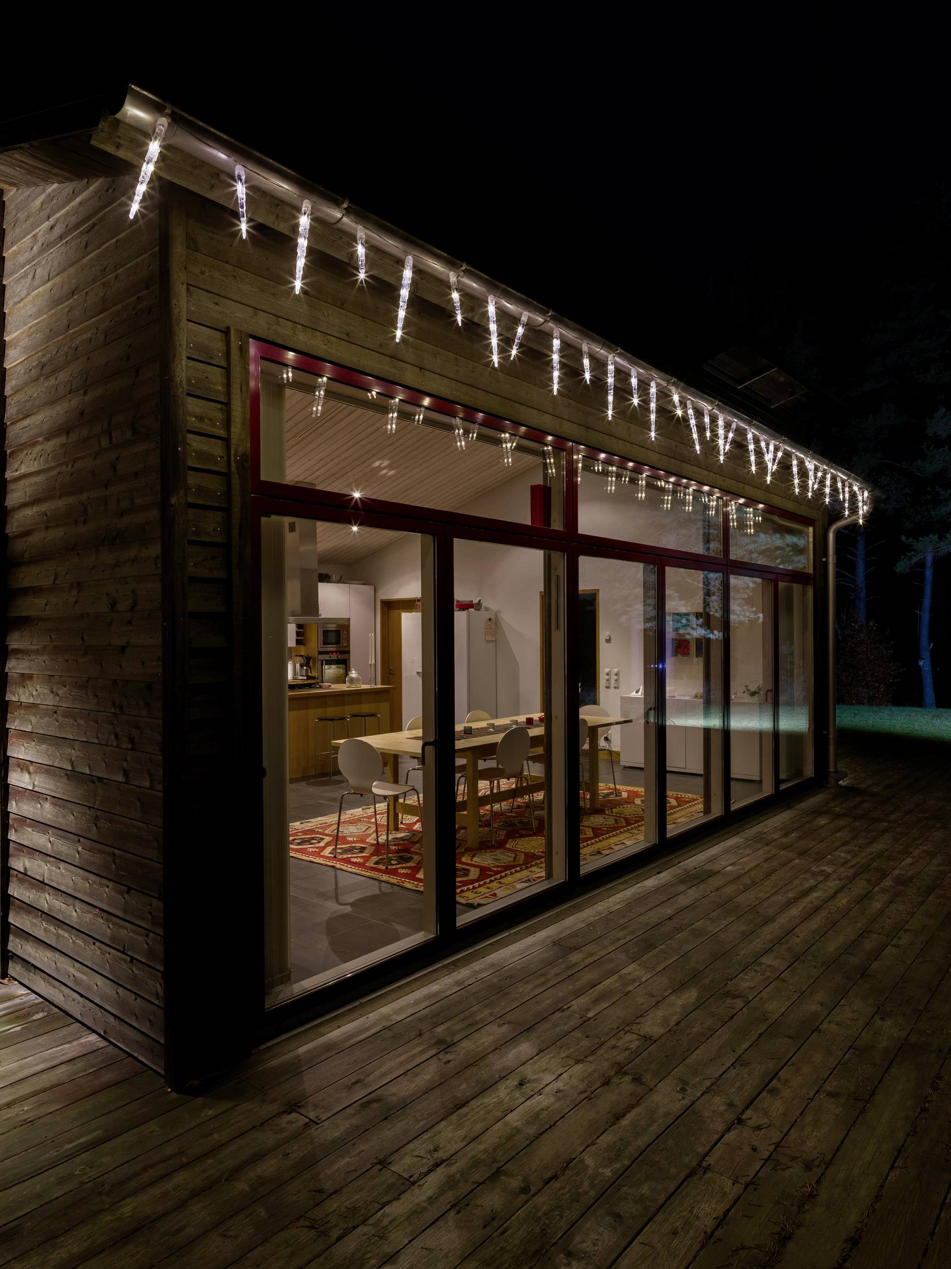 Konstsmide Lichtervorhang-Eiszapfen Außen 24 V EEK: G (A - G) 96 LED Warmweiß