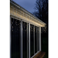 Konstsmide Lichtervorhang-Eisregen Außen 24V 336 LED Bernstein Konstsmide Lichtervorhang-Eisregen Außen 24V 336 LED Bernstein
