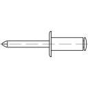 TOOLCRAFT 159911 Offene Blindniete (Ø x L) 6.4mm x 12mm Stahl Stahl 250St.