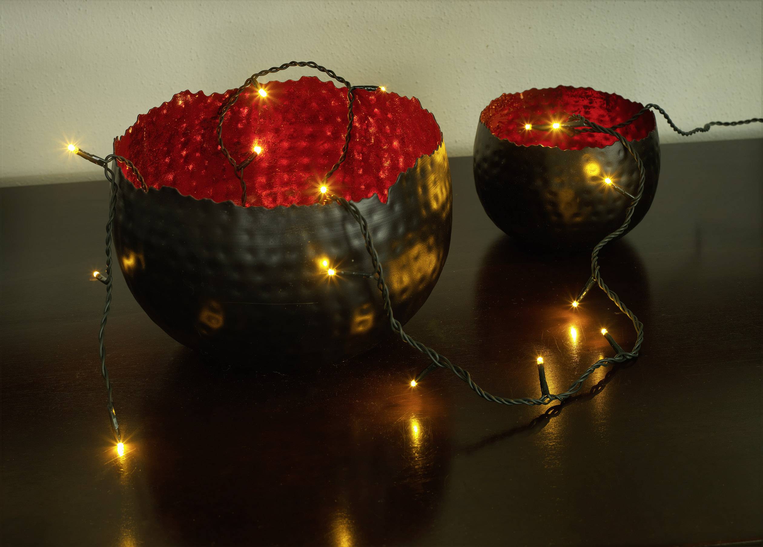 Konstsmide 6350-820 Micro-Lichterkette Innen netzbetrieben Anzahl Leuchtmittel 10 LED Bernstein Beleuchtete Länge: 0.63m