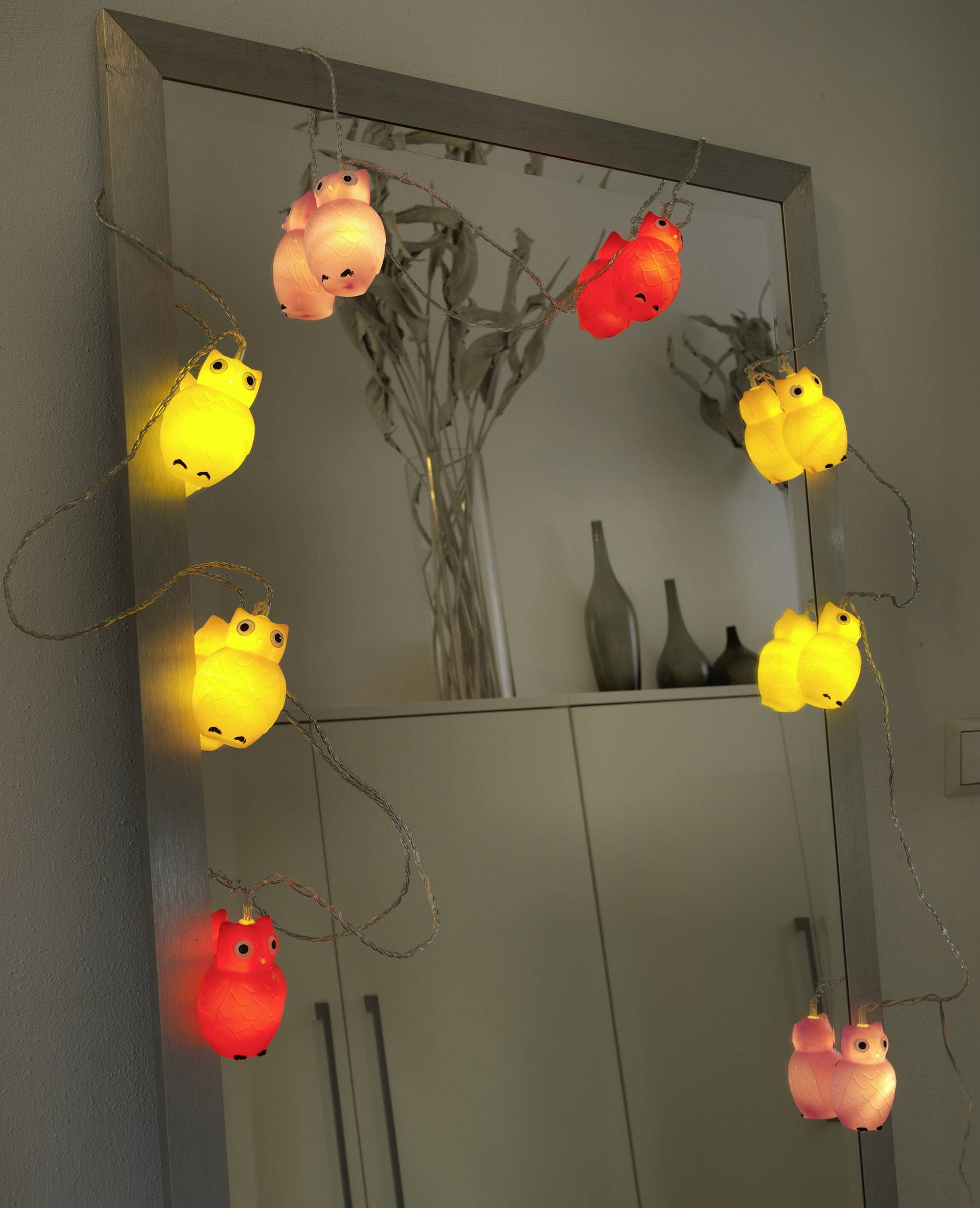 Konstsmide 1477-503 Motiv-Lichterkette Eule Innen netzbetrieben Anzahl Leuchtmittel 16 LED Warmweiß Beleuchtete Länge: 3.5m