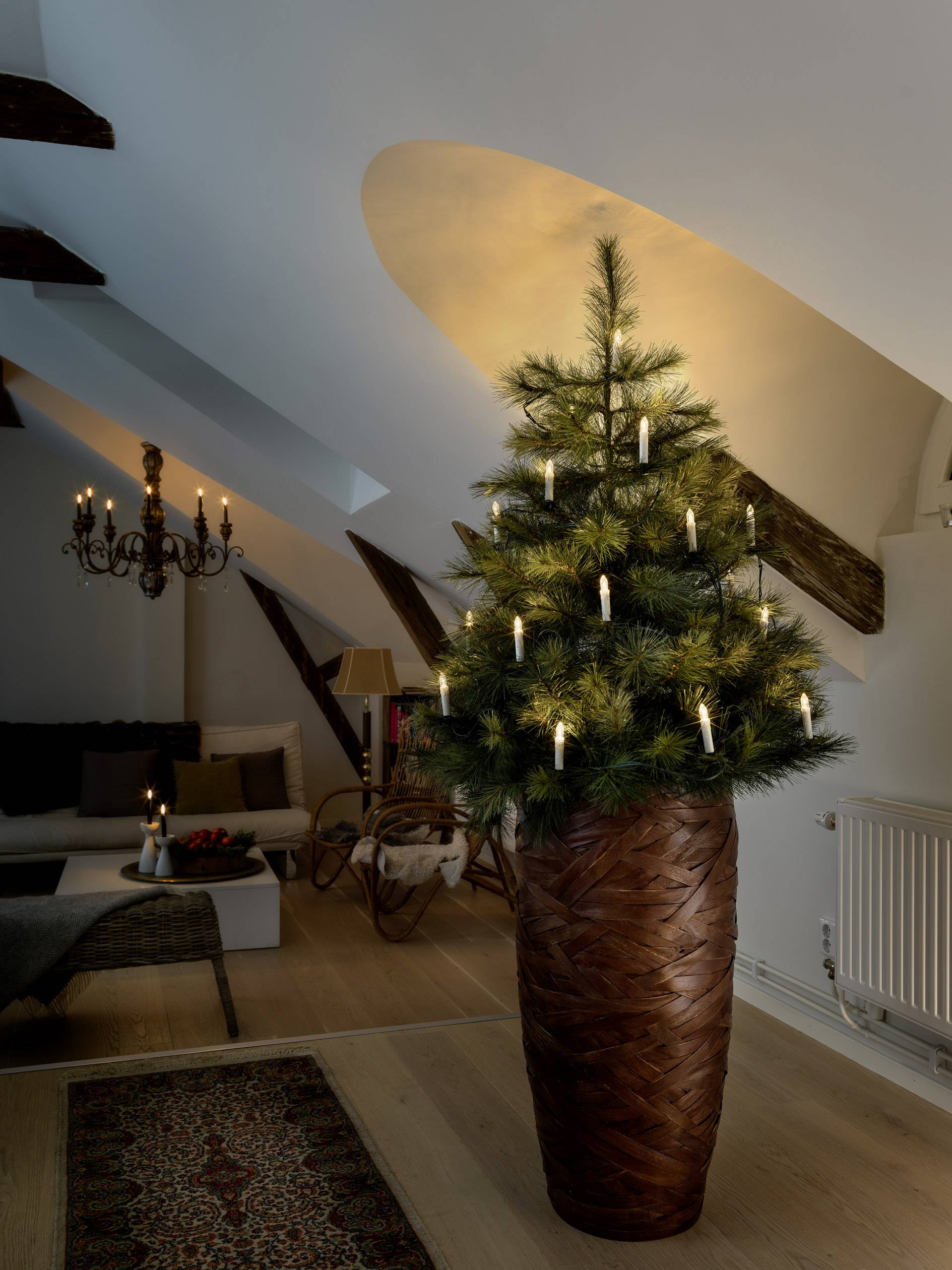 Konstsmide 2038-010 Weihnachtsbaum-Beleuchtung Innen netzbetrieben Anzahl Leuchtmittel 25 LED Warmweiß Beleuchtete Länge: 9.6m