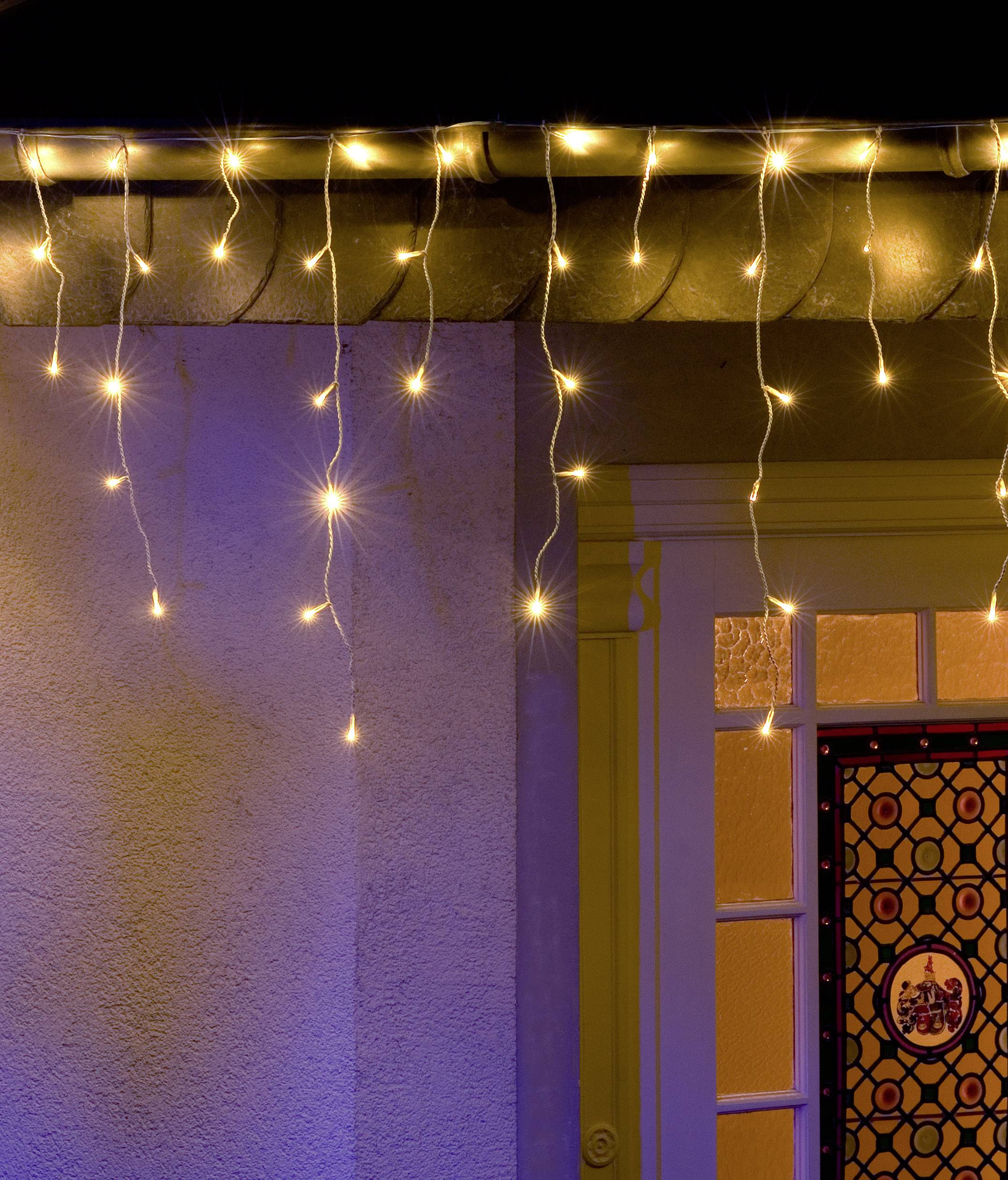 Konstsmide Lichtervorhang-Eisregen Außen 24V EEK: G (A - G) 200 LED Warmweiß