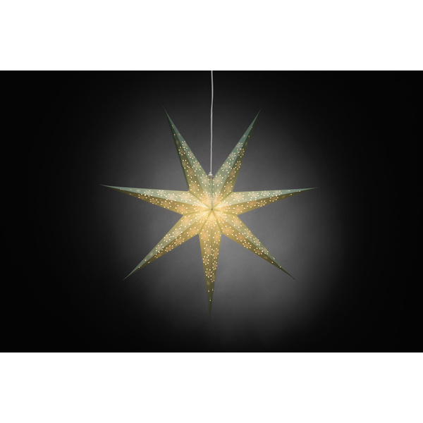 Konstsmide 2933-940 Weihnachtsstern Glühlampe, LED Türkis mit ausgestanzten Motiven, mit Schalter