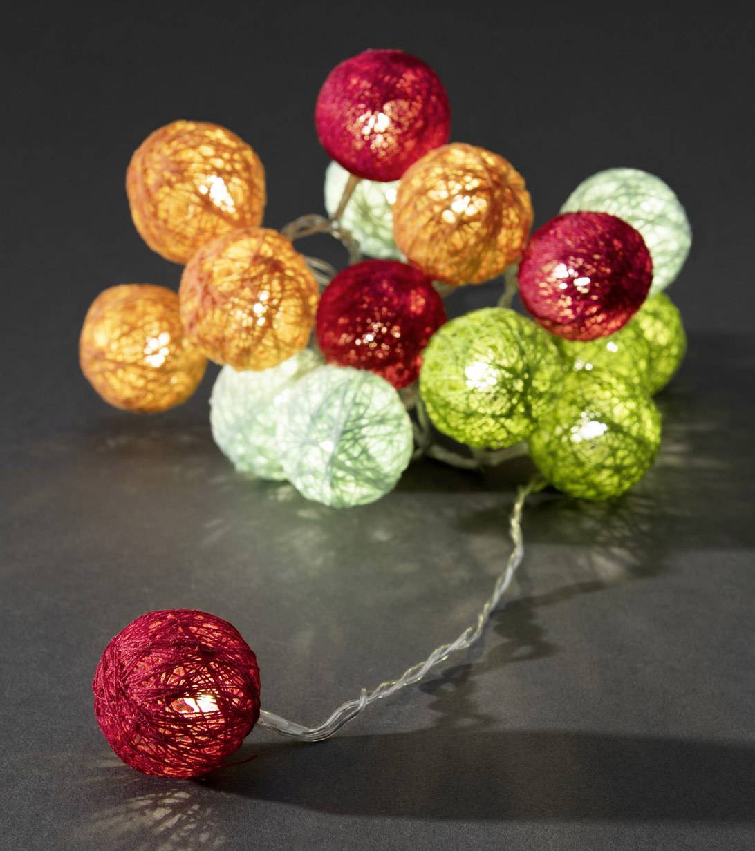 Konstsmide 3135-503 Motiv-Lichterkette Kugel Innen netzbetrieben Anzahl Leuchtmittel 16 LED Warmwei