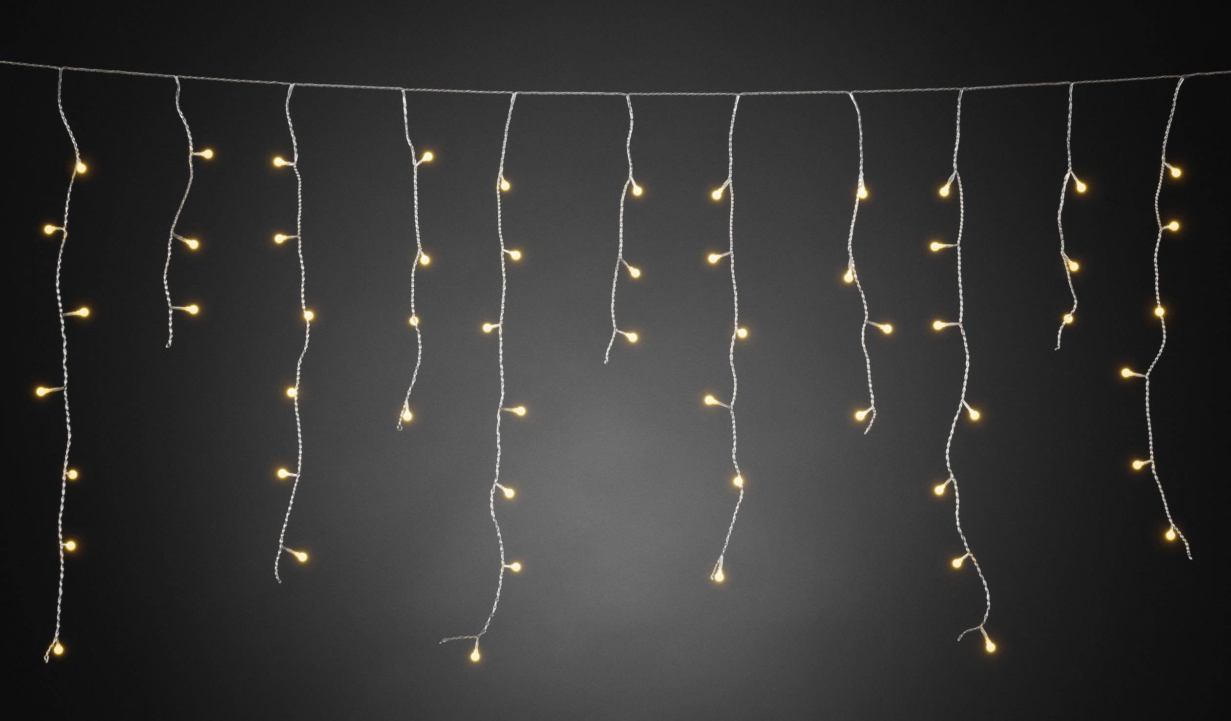 Konstsmide Lichtervorhang-Eisregen Außen 24V EEK: E (A - G) 200 LED Bernstein