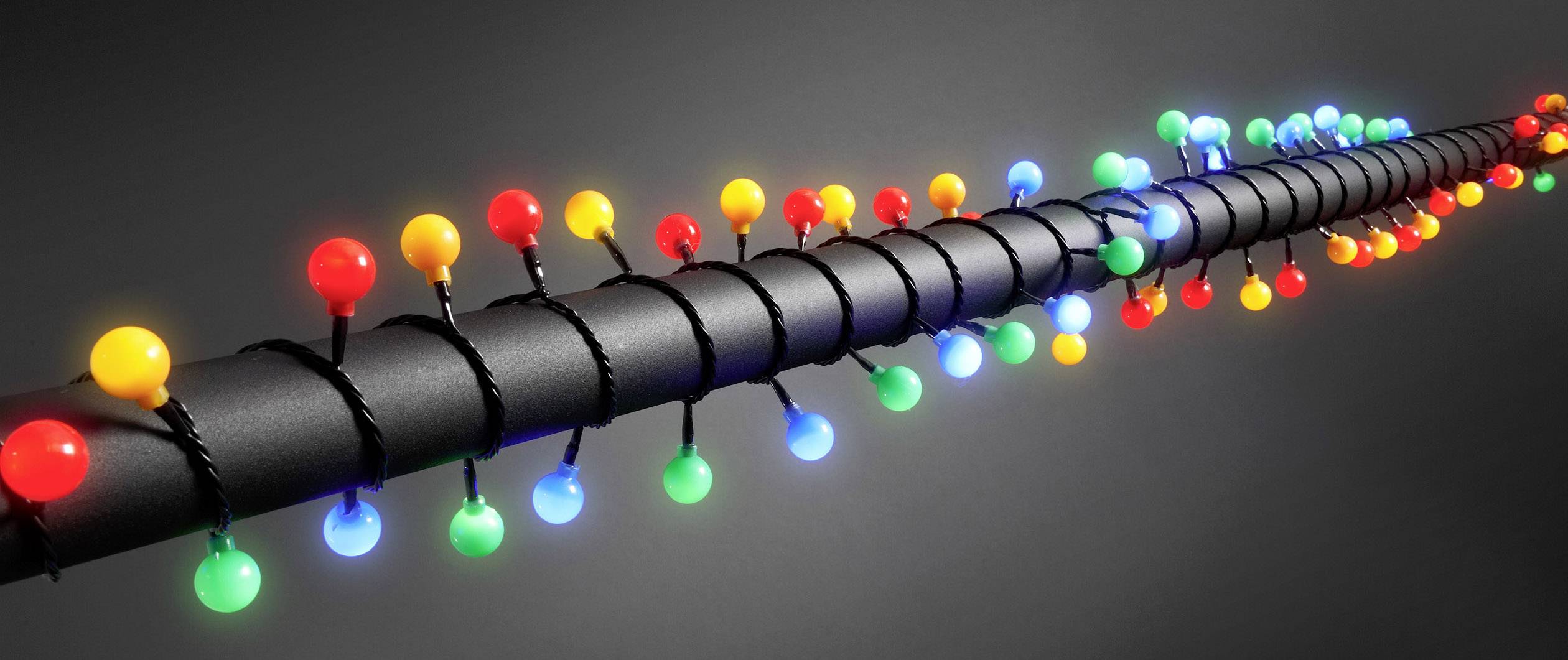 Konstsmide 3696-507 Mini-Lichterkette Außen netzbetrieben Anzahl Leuchtmittel 80 LED Mehrfarbig Bel