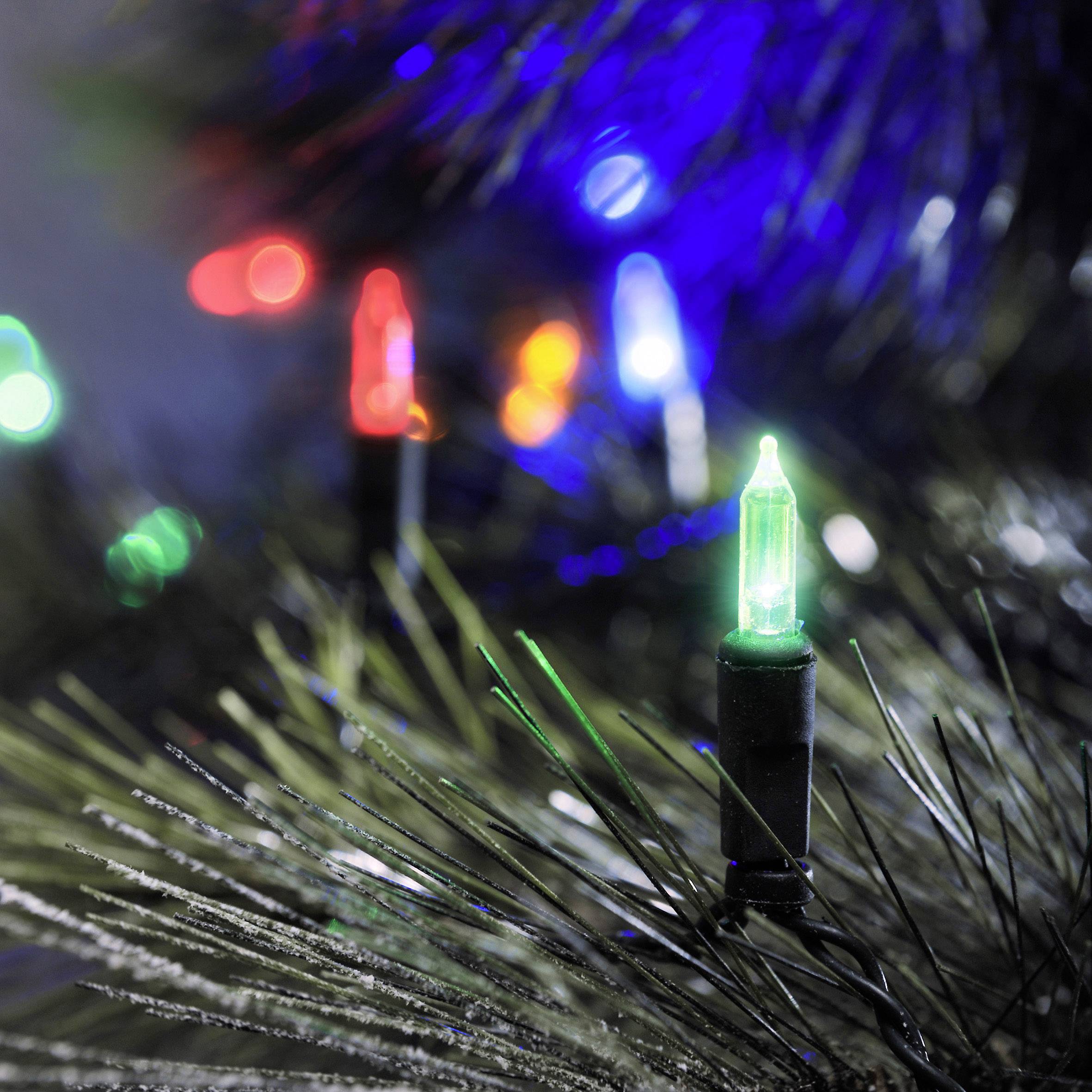 Konstsmide 6060-500 Mini-Lichterkette Außen netzbetrieben Anzahl Leuchtmittel 120 LED Mehrfarbig Beleuchtete Länge: 17.85m