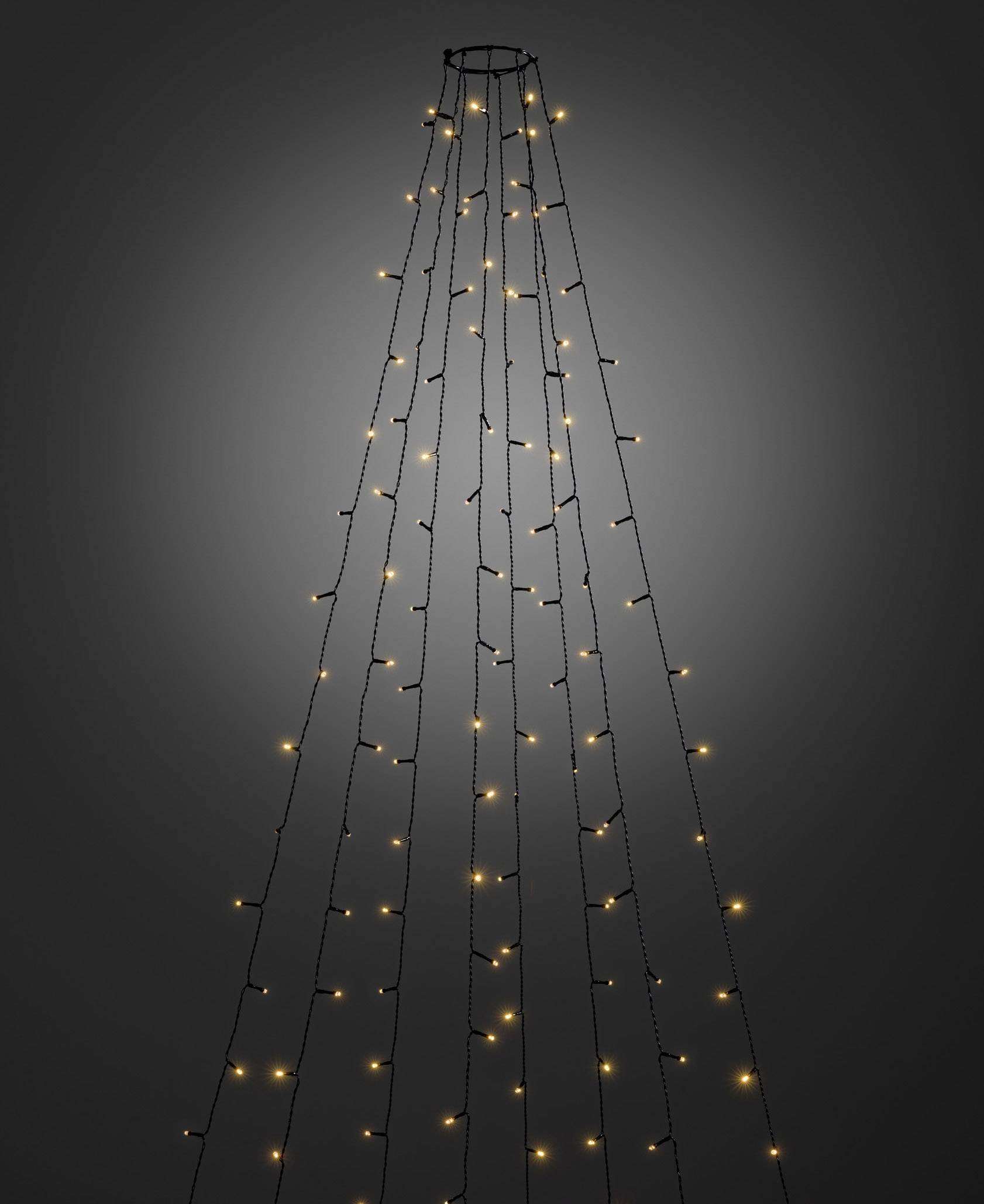 Konstsmide 6321-810 Weihnachtsbaum-Beleuchtung Baum Außen EEK: E (A - G) netzbetrieben Anzahl Leuchtmittel 400 LED Bernstein Beleuchtete Länge: 4