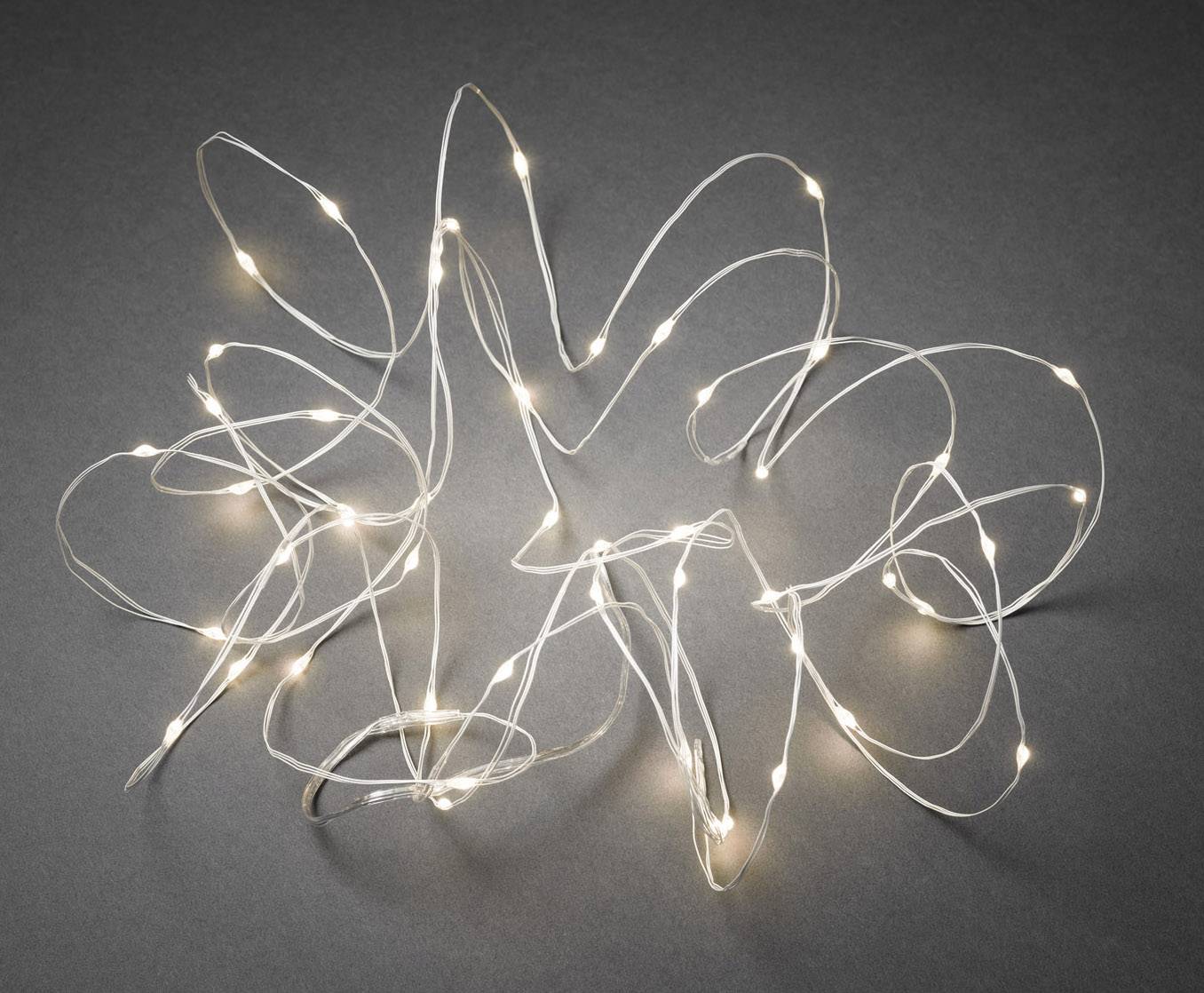 Konstsmide 6386-102 Motiv-Lichterkette Tropfen Innen netzbetrieben Anzahl Leuchtmittel 50 LED Warmw